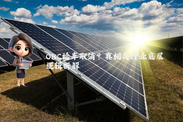 OBC检车取消？真相与行业底层逻辑拆解