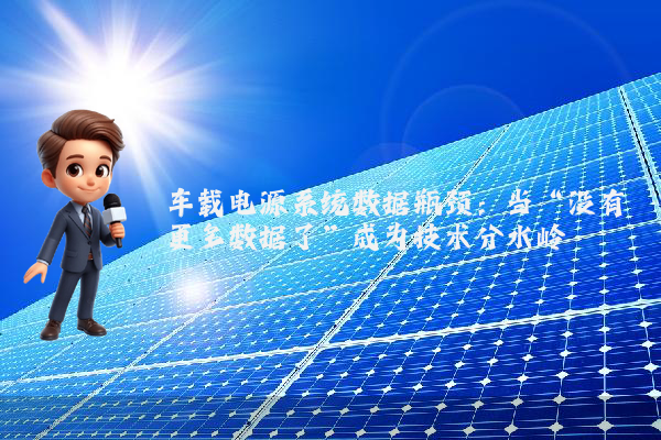 车载电源系统数据瓶颈：当“没有更多数据了”成为技术分水岭