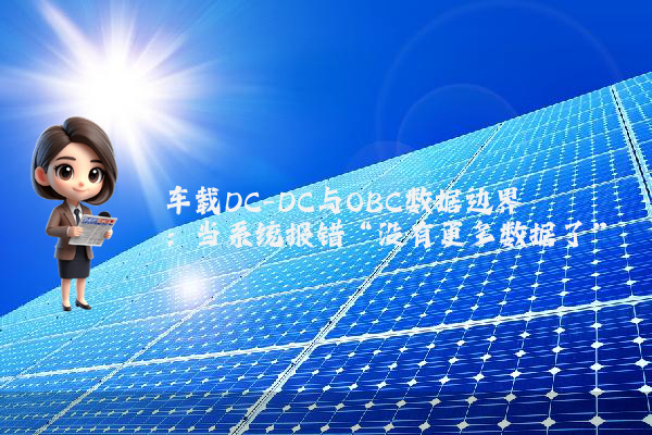 车载DC-DC与OBC数据边界:当系统报错“没有更多数据了”