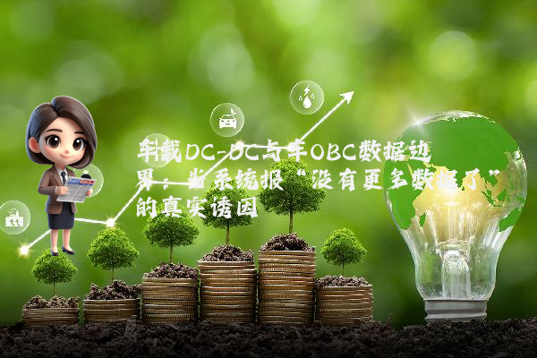 车载DC-DC与车OBC数据边界：当系统报“没有更多数据了”的真实诱因